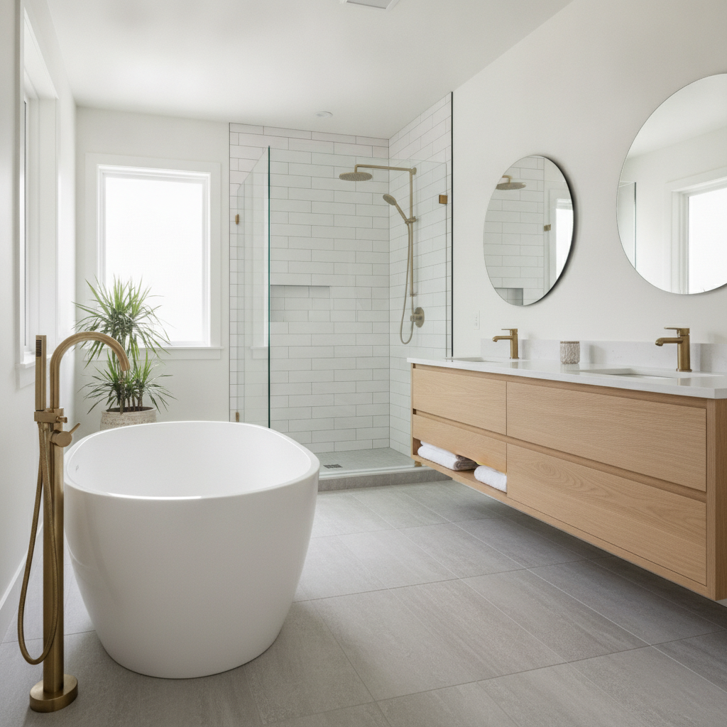 Bathroom Remodeling - No Face and No Text